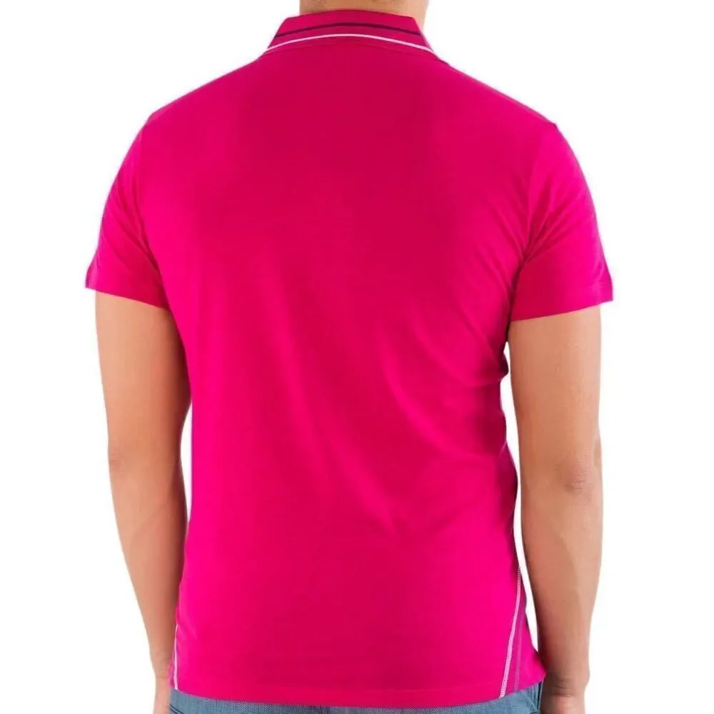 New Just Cavalli Men XS / 46 Pink Classic Polo T-Shirt Summer Top Short Sleeve - Picture 4 of 5